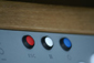 Close-up of coloured function buttons