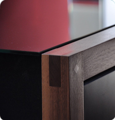 Mortise and tenon detail with square dowel